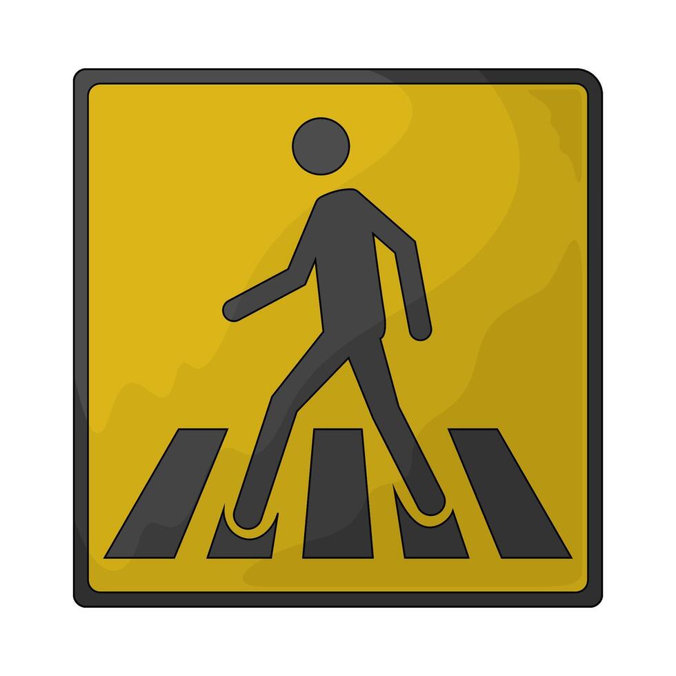 Navigation crosswalk sign vector