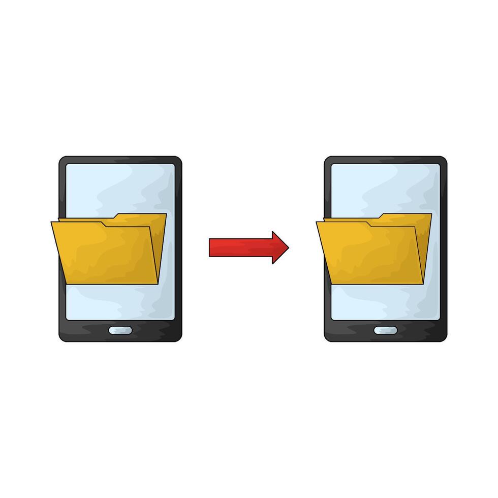 illustration of folder to folder vector
