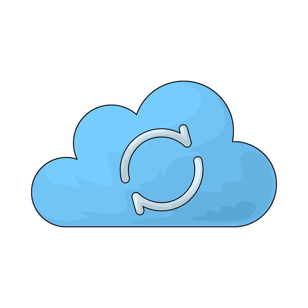 illustration of clouds sync vector