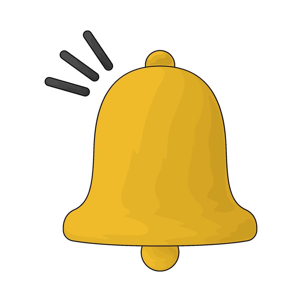 illustration of a bell notification vector