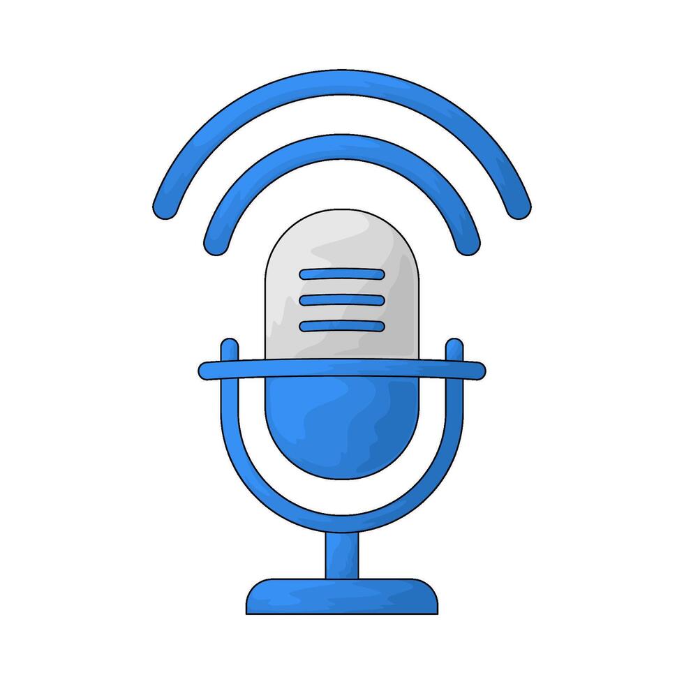 illustration of a recorder microphone vector