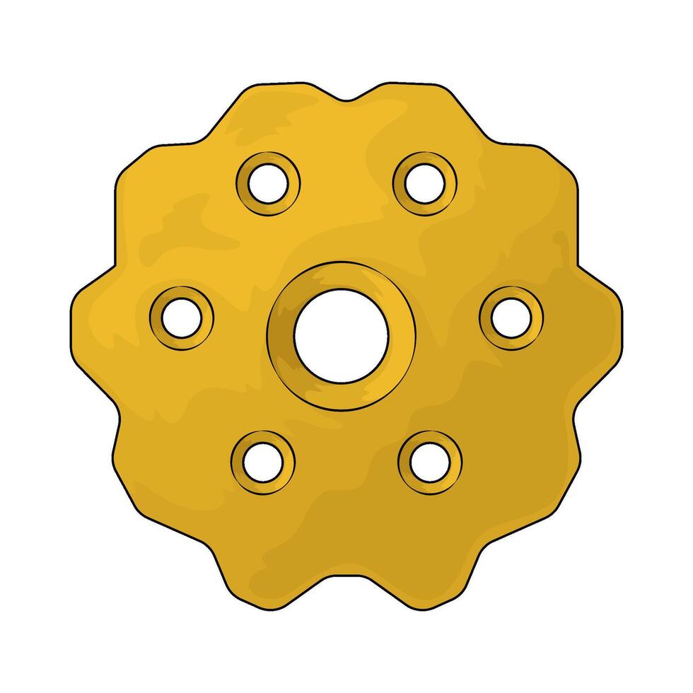 illustration of a golden settings vector