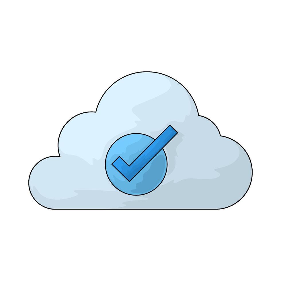 cloud checklist illustration vector