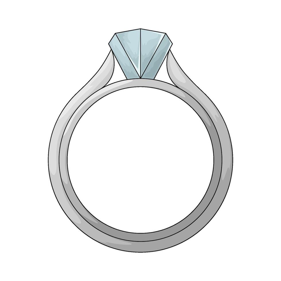 illustration of a diamond ring vector