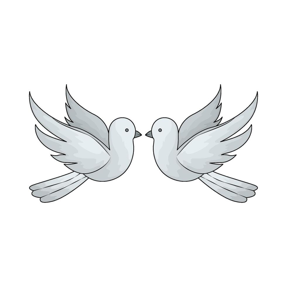 illustration of a dove vector