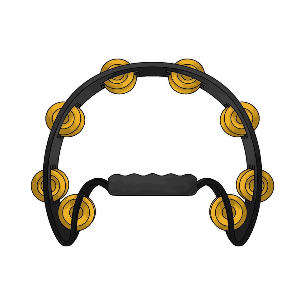 illustration of a classic tambourine vector
