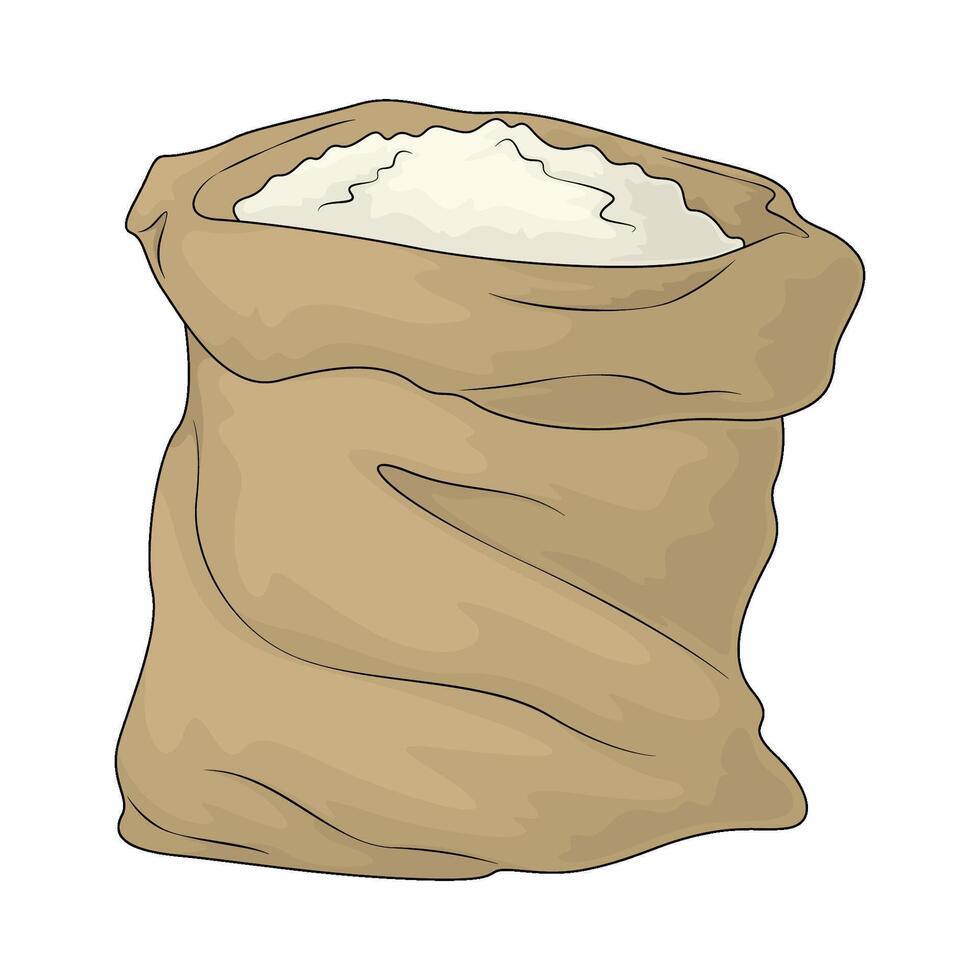 illustration of a rice bag vector