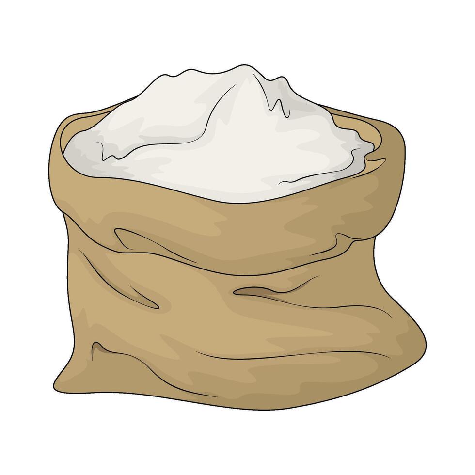 illustration of a flour bag vector