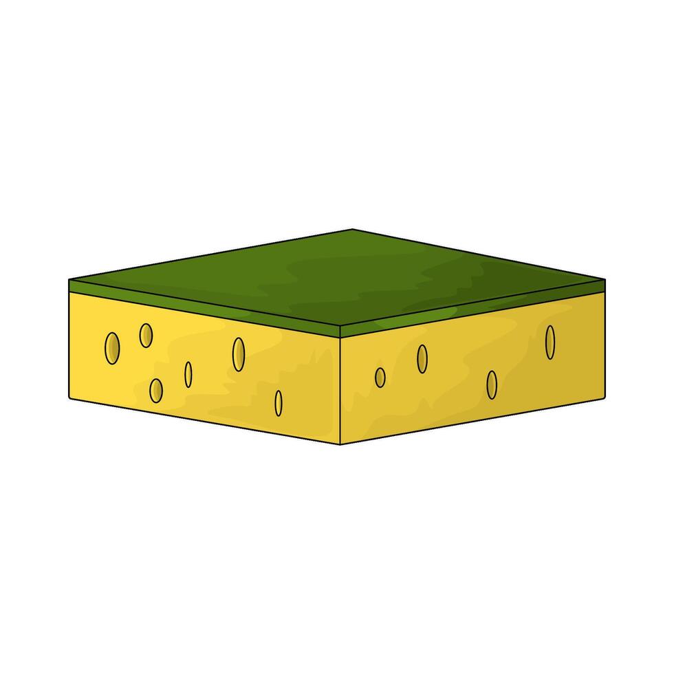 illustration of a dish sponge vector