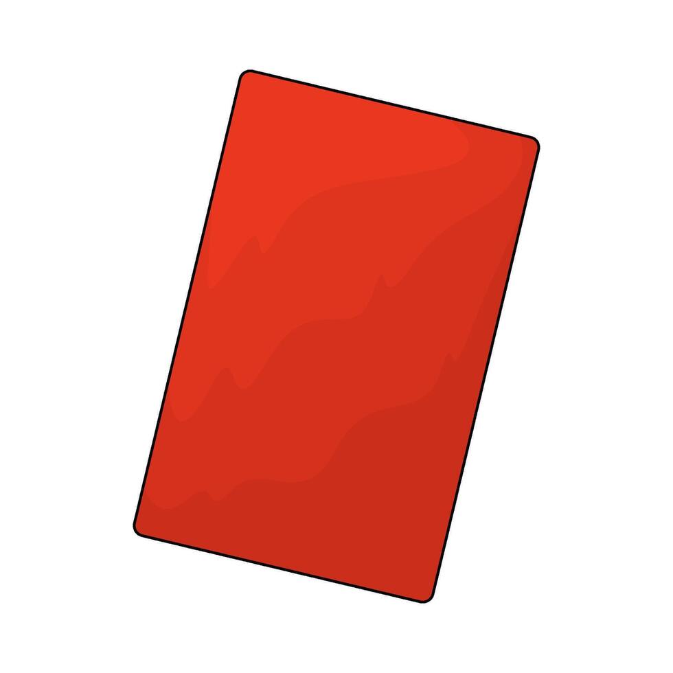 Soccer red referee card vector