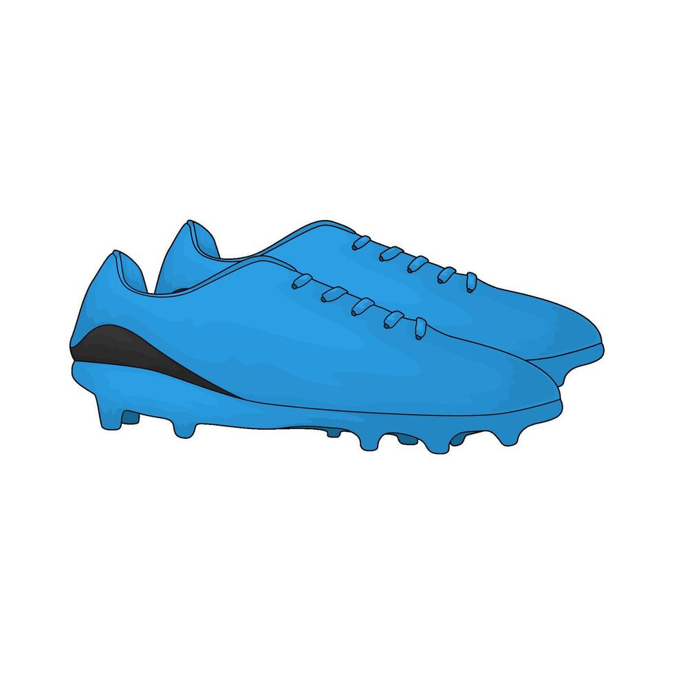 Soccer blue cleats vector