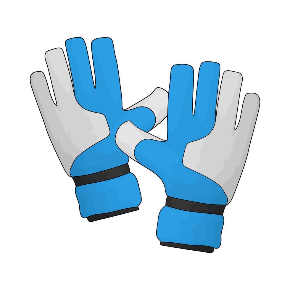 Soccer goalkeeper gloves vector