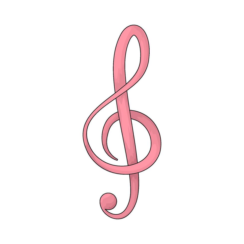 pink music note vector