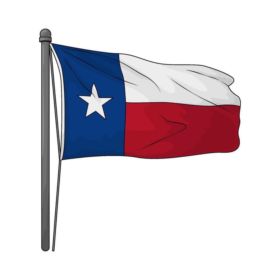 Texas flag illustration vector