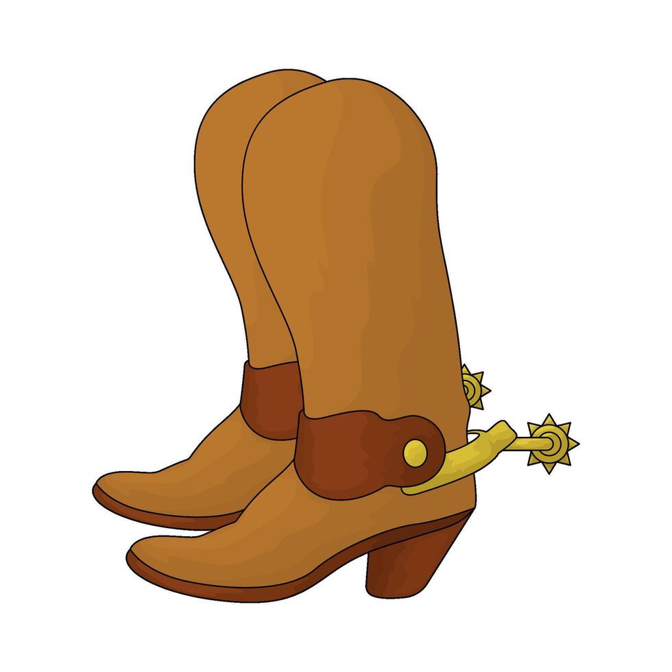 Texas cowboy boots illustration vector