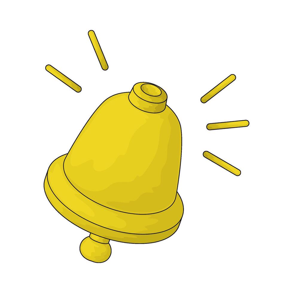 illustration of a bell alert vector
