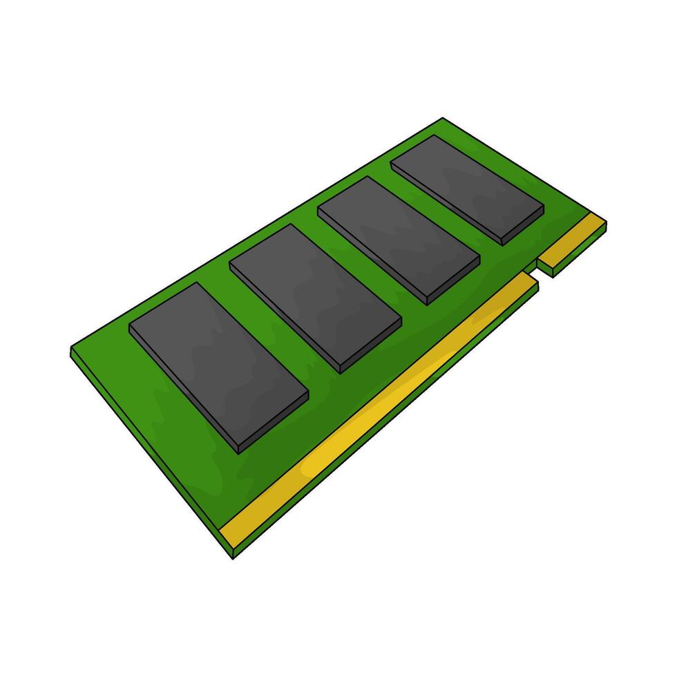 illustration of a computer ram vector