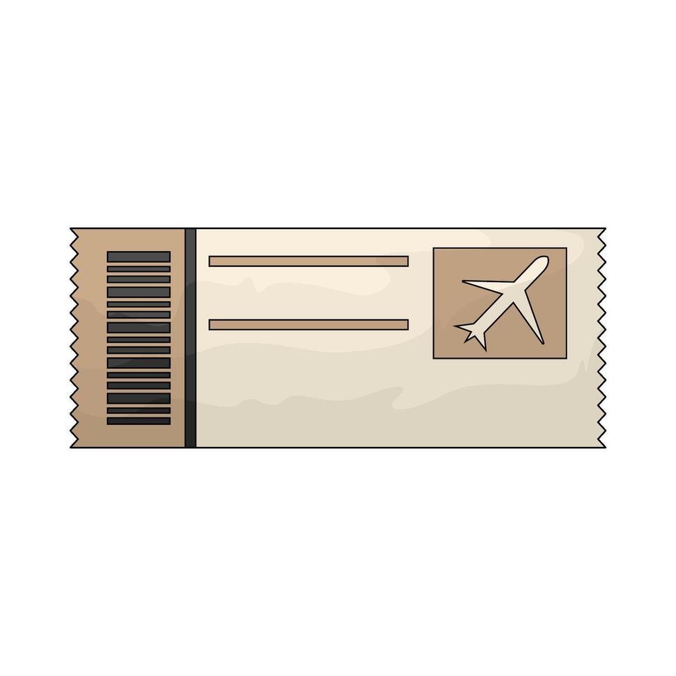 illustration of a flight ticket vector