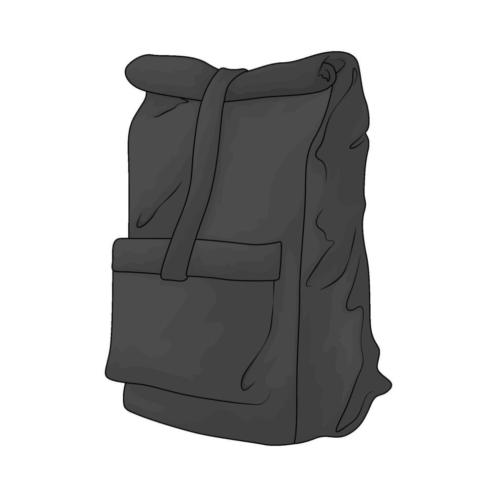 illustration of a black backpack vector
