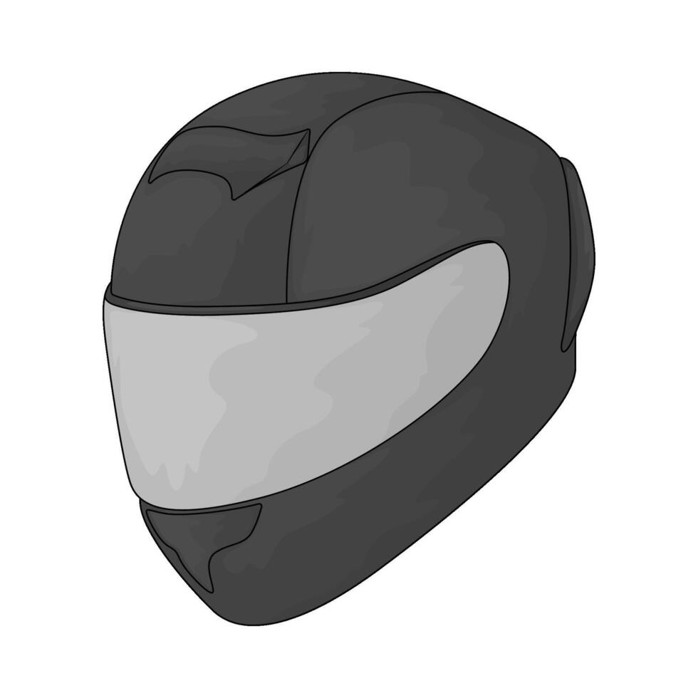 illustration of a black helmet vector