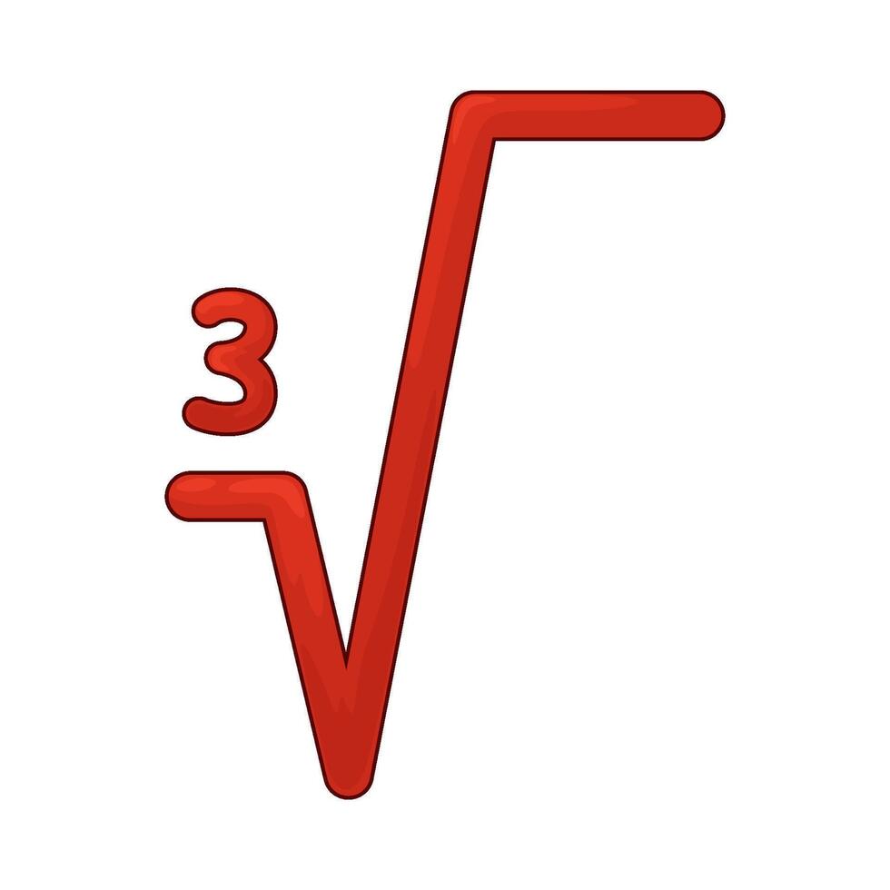 Math Symbol Cube Root vector