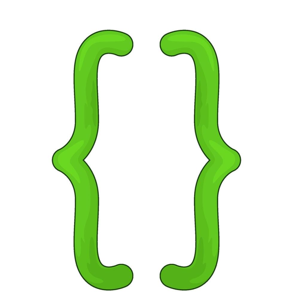 Math Symbol Curly Braces vector