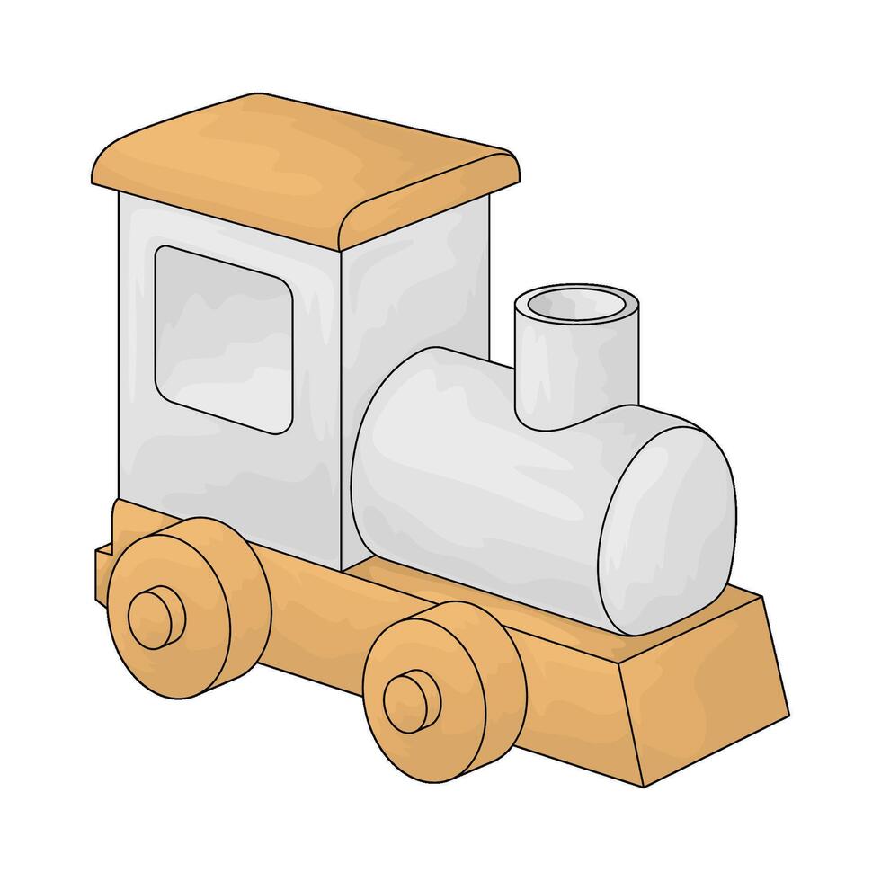 baby toy train vector