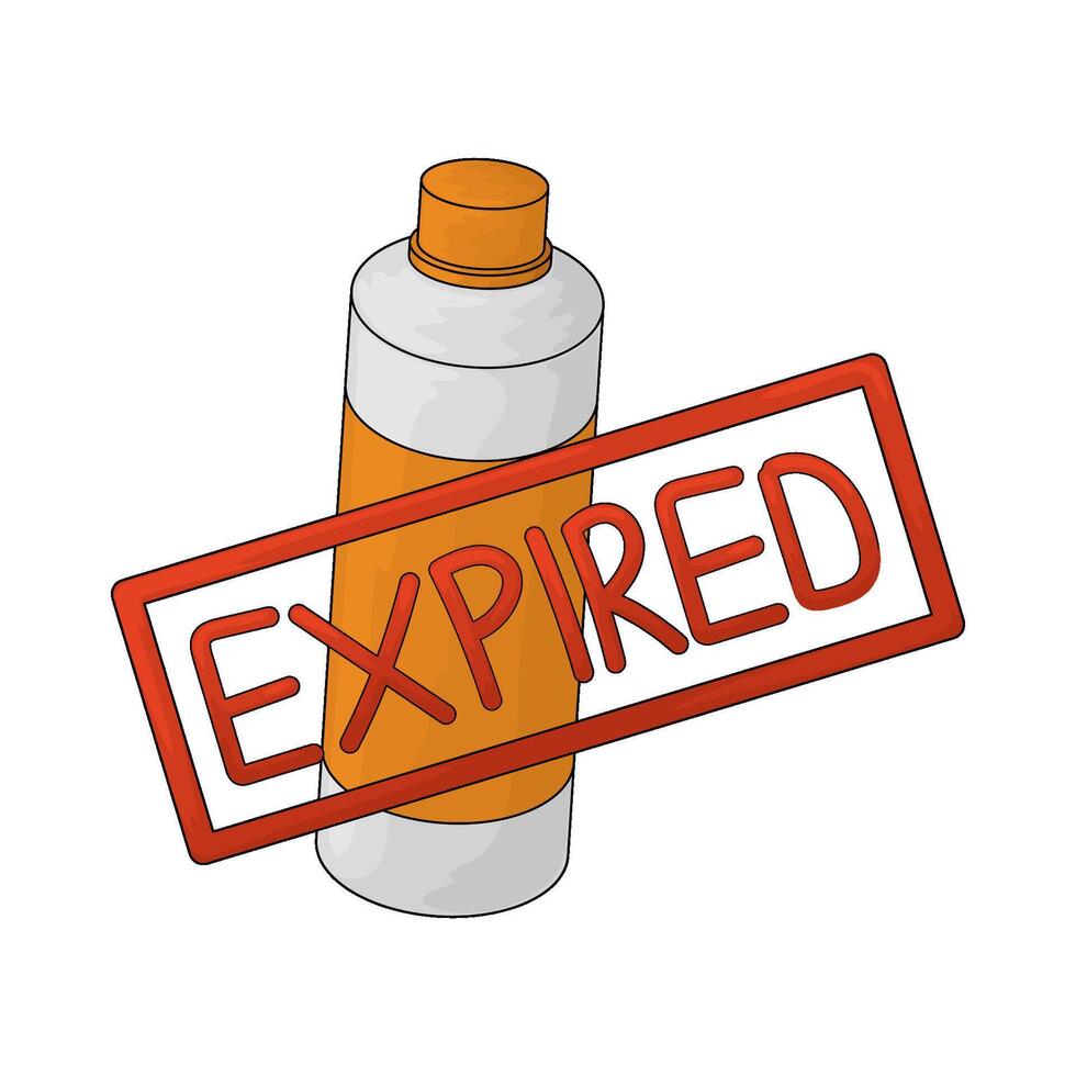 illustration of expired product vector