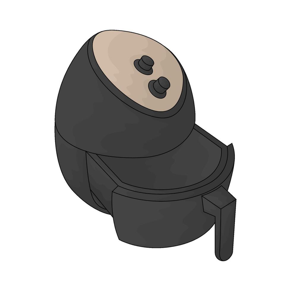 illustration of a air fryer vector
