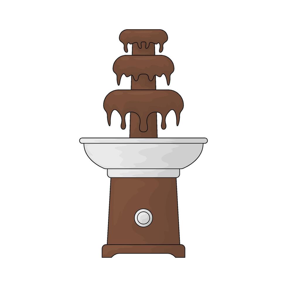 illustration of a chocolate fountain vector
