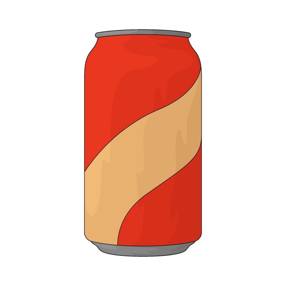cold soda can vector