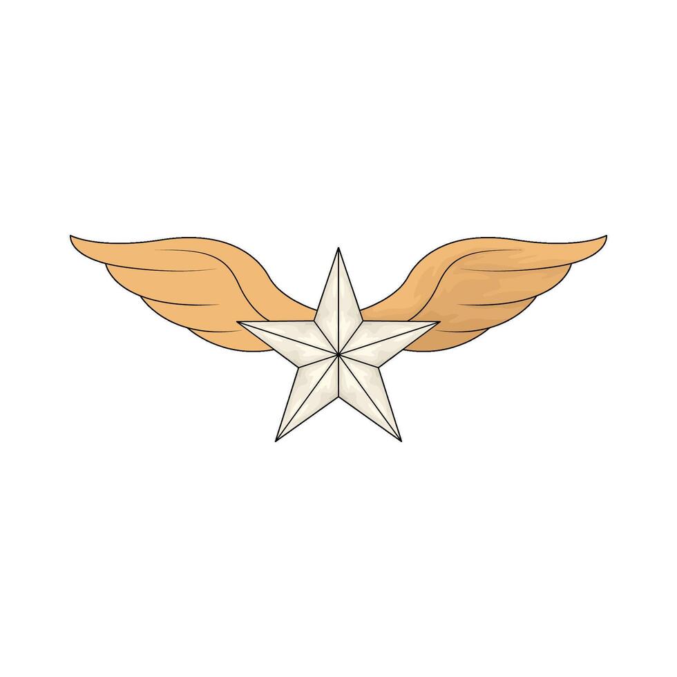 Independence Day star badge vector