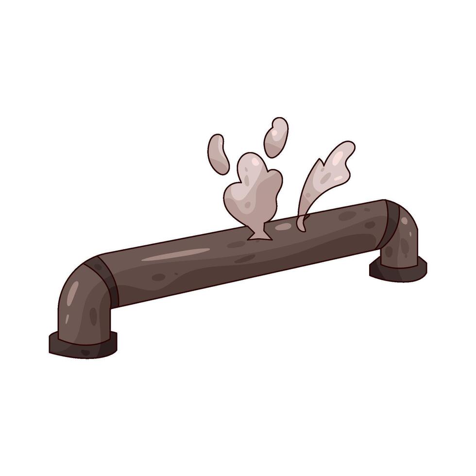 Pipe leak illustration vector