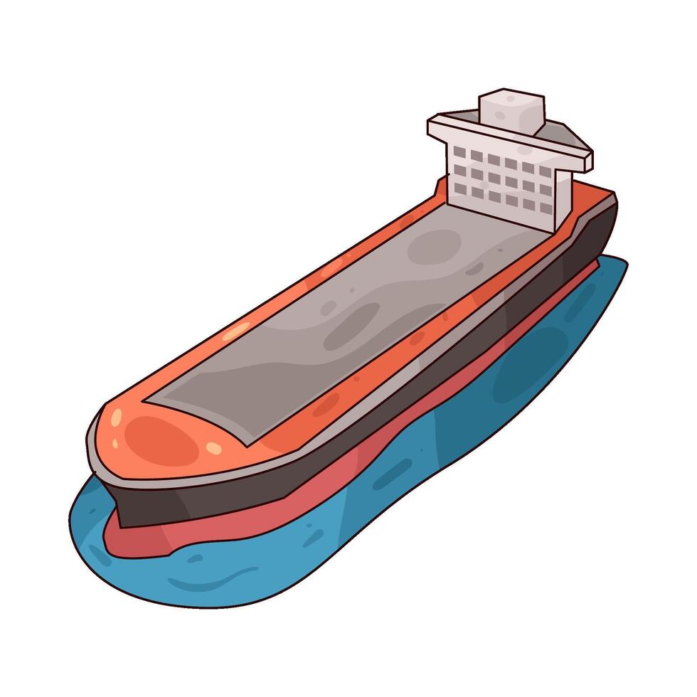 Tanker Ship illustration vector
