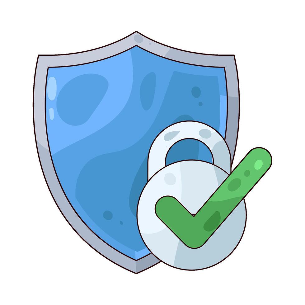 Verify Lock illustration vector