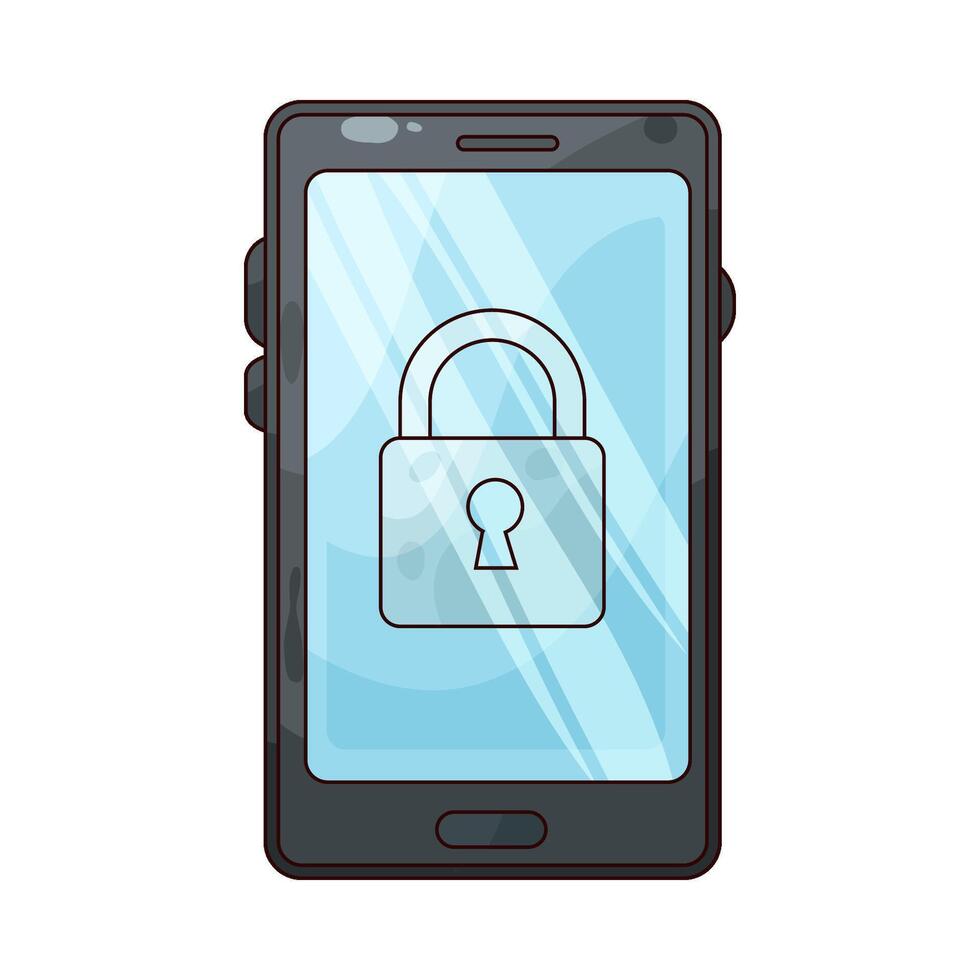 Smart lock illustration vector