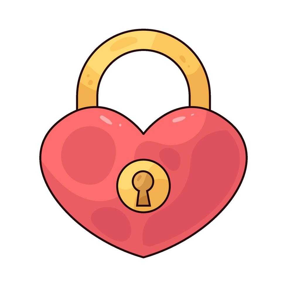 illustration of Heart Lock vector