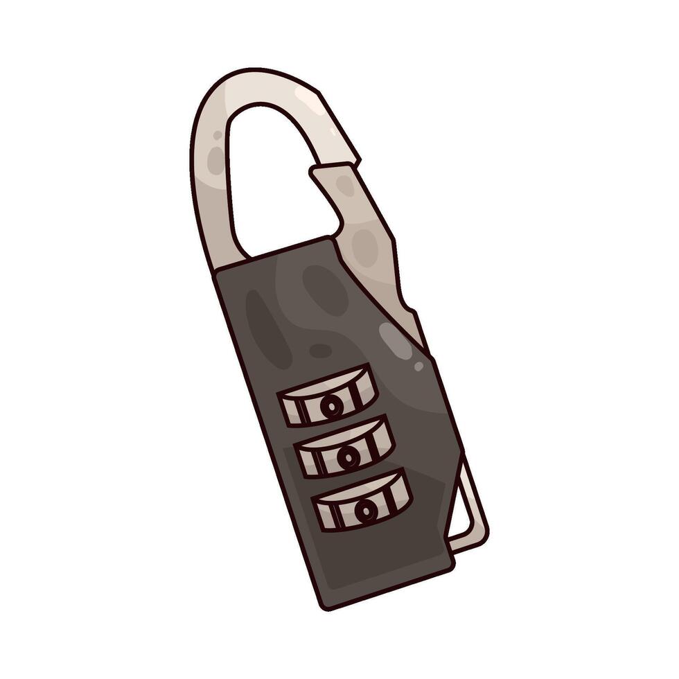 Combination lock illustration vector