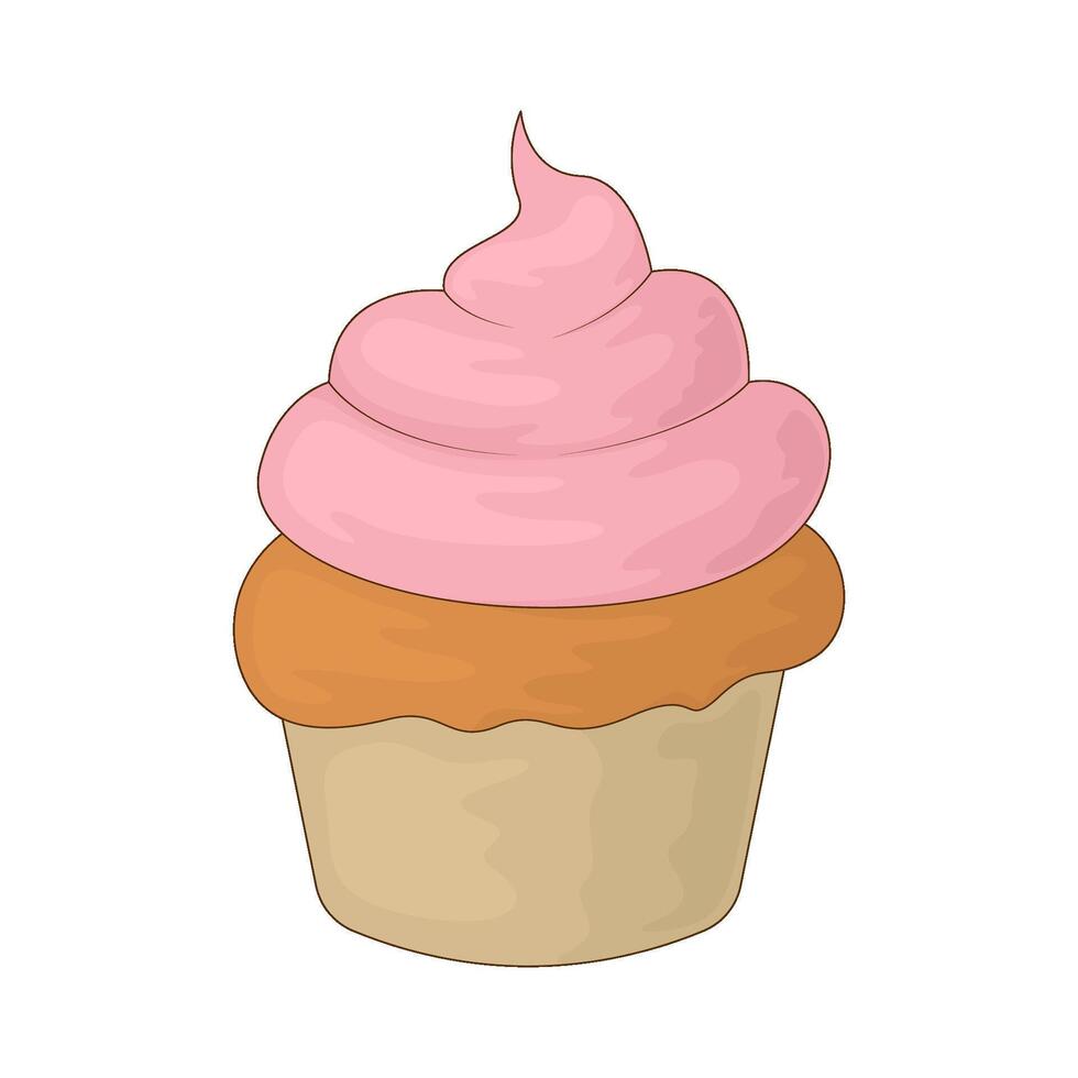 illustration of party cupcake vector
