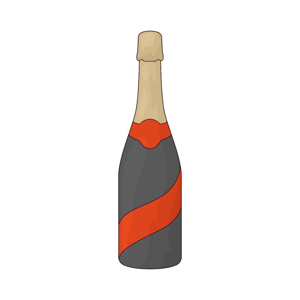 Party wine bottle vector
