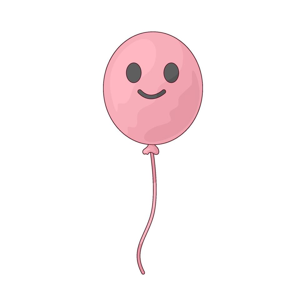 illustration of pink balloon vector