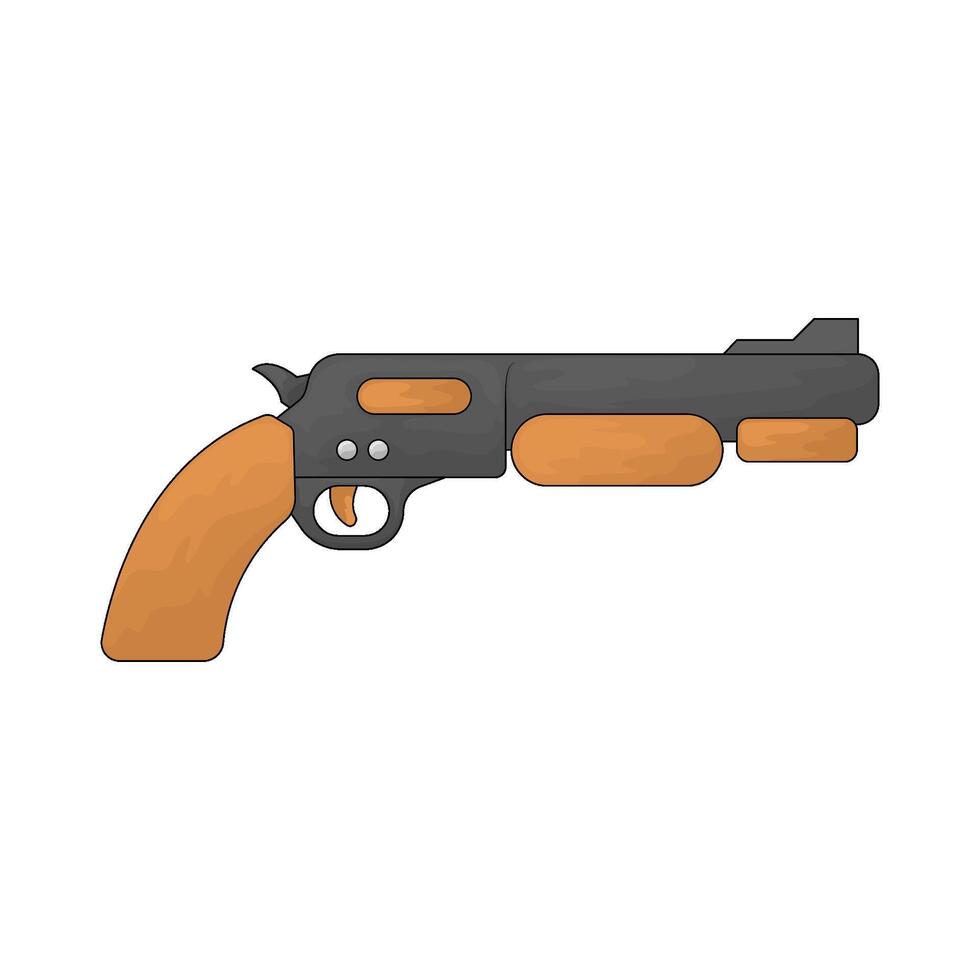Police gun illustration vector
