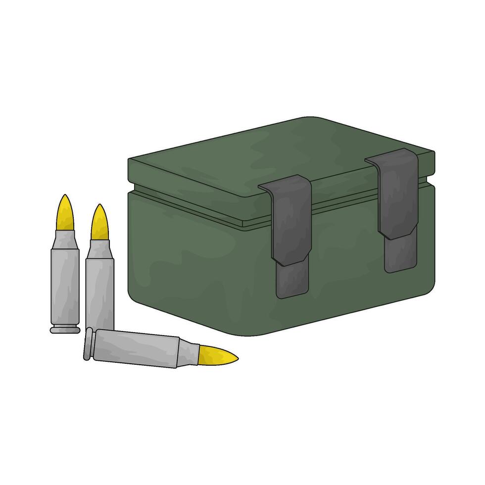 Army bullet box vector