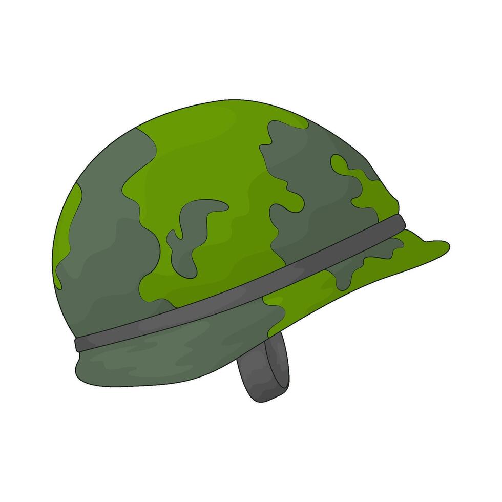 Army helmet illustration vector
