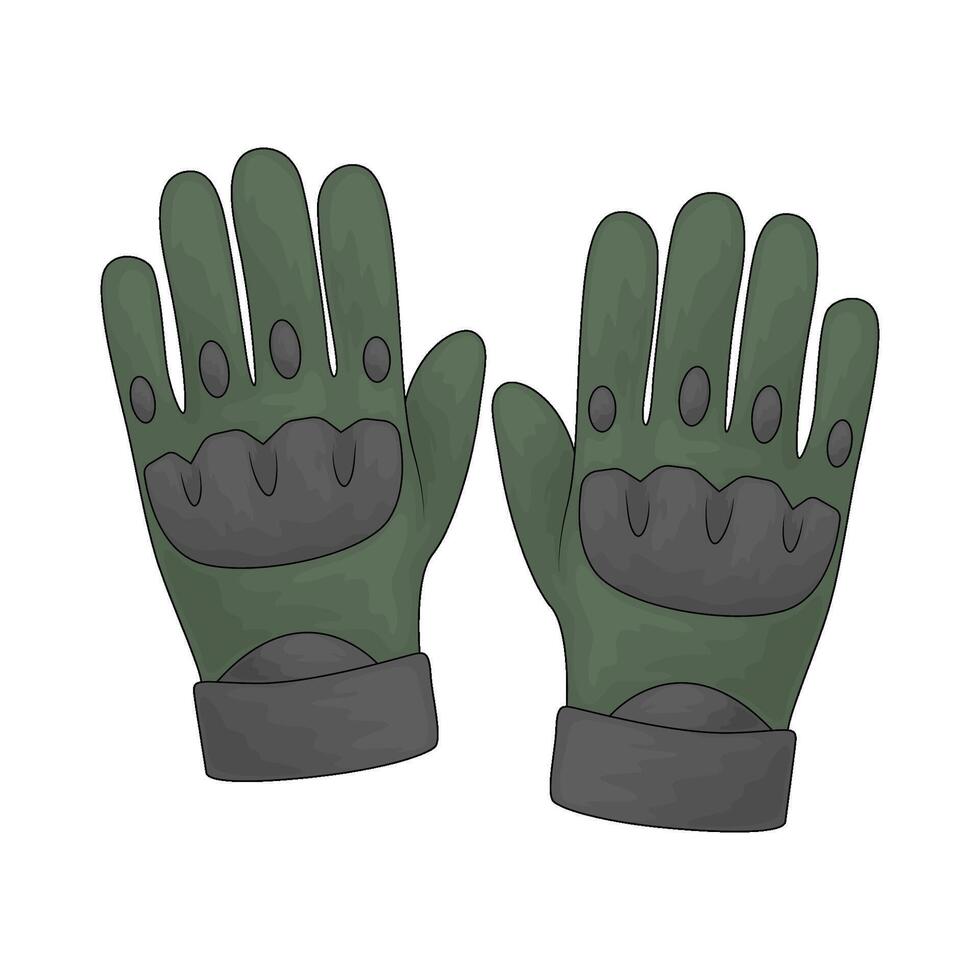 Army gloves illustration vector