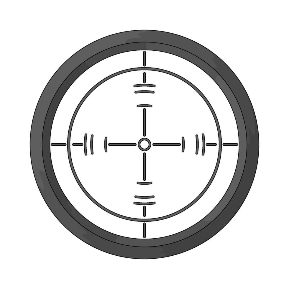Army crosshair illustration vector