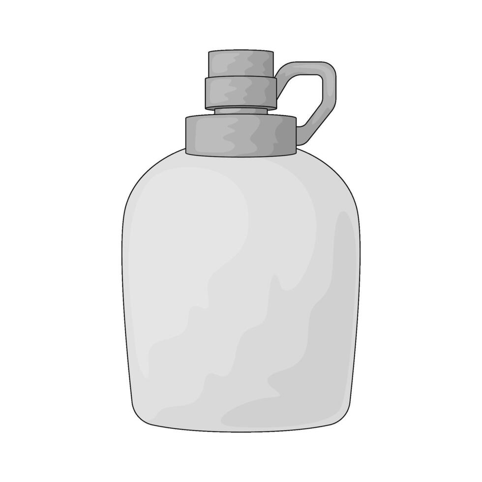 Army water canteen vector
