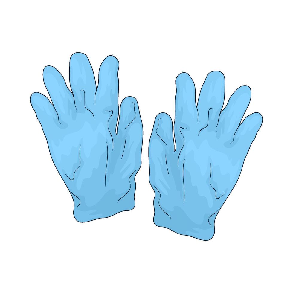 Medical rubber gloves illustration vector