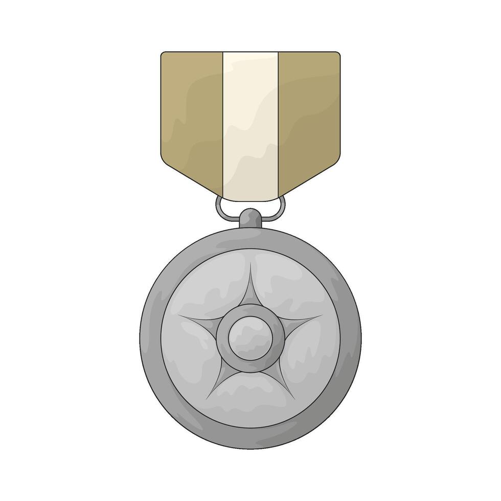 illustration of silver medal vector