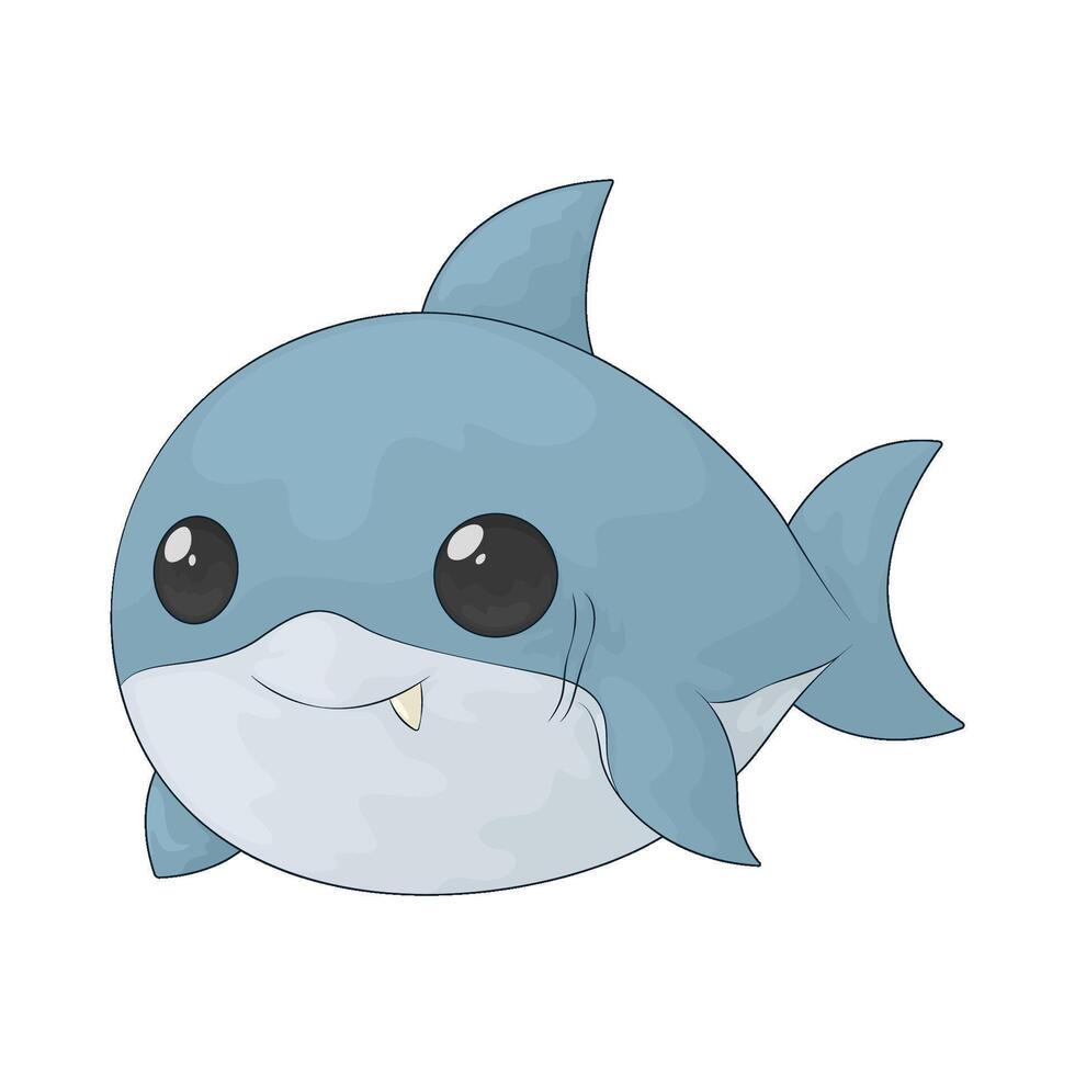 illustration of a cute shark vector